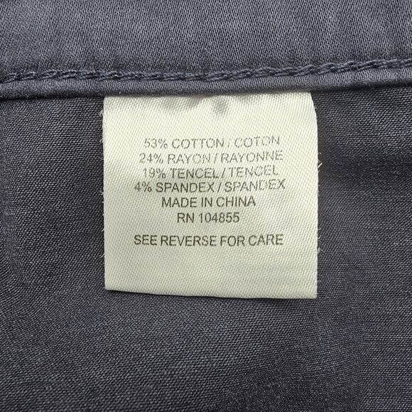 Lila Ryan Womans size 12 Jase Slim Straight Pedal Pusher Cropped Navy Pants NWOT - Picture 7 of 9